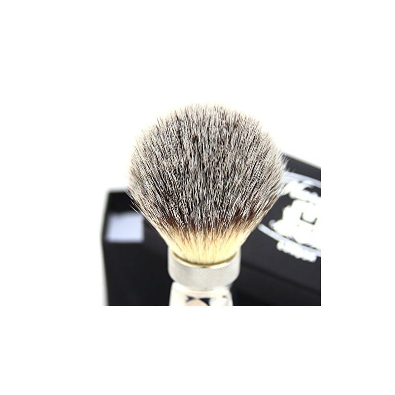 Synthetic Hair Shaving Brush Stainless Steel Handle with Classical Box