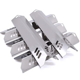 Adviace 15 inch Grill Heat Shields Replacement for Dyna-Glo DGF510SBP, DGF493BNP, Set of 5 Barbeque Grill Heat Plates for Backyard Grill Replacement Parts BY15-101-001-02, BY13-101-001-13, GBC1460W