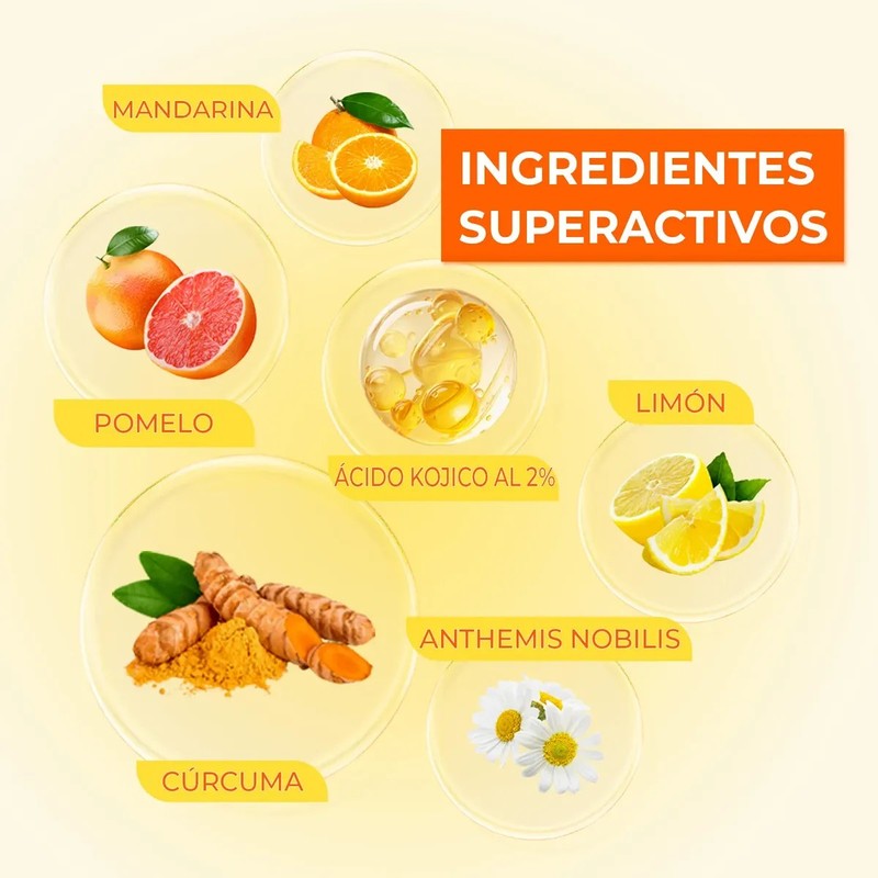Aclarante Manchas Poros Acné Grasa Pads Cúrcuma Kójico 50pz