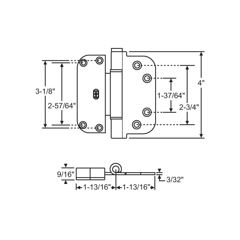 Brixwell 56-223pb Adjustable Guide Hinge Polished Brass