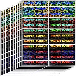 Tamper Evident Stickers Hologram Labels with Unique Sequential Number, 2.5'' x 0.5'' (240)