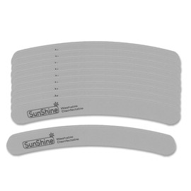 PROFICO Pack of 10 Professional Nail Buffers Curved Buffer 180/240 Double Sided Buffers Nail File Emery Boards Fine Grain for Natural Nails Gel Nails (Grey)