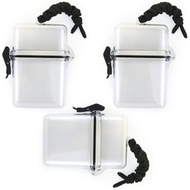 Sport Waterproof Case ID Card Badge Holder Floating Sports Case Heavy Duty Durable Locker Dry Box Fishing License Holder Waterproof(Clear 3Pcs)