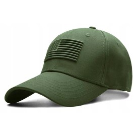 Syrios Gifts Green American Flag Embroidered Low Profile Baseball Cap US Flag Hat Adjustable