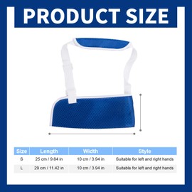 Breathable Arm Sling for Kids, Breathable Mesh Adjustable Support Arm Sling for Children, Support Stabiliser for Arms, Wrist, Elbow, Shoulder Injuries (Blue, L)