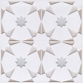 Neutral Vega Peel & Stick Embossed Tile Backsplash