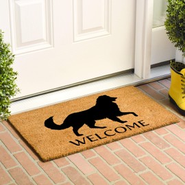 Calloway Mills AZ105621729 Australian Shepherd Doormat 17" x 29", Natural/Black