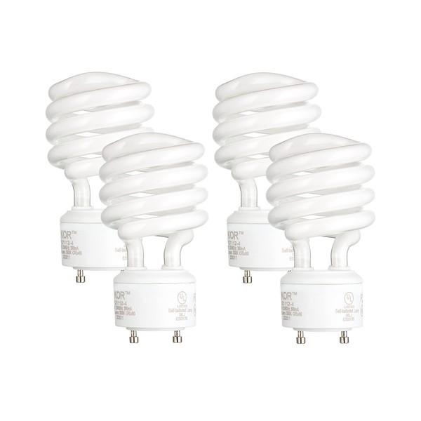 KOR (Pack of 4) 23 Watt Mini Spiral - GU24