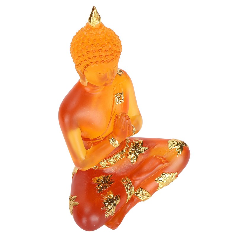 Transparent Sitting Buddha Statue Resin Buddha Figurine Sculpture Home Office
