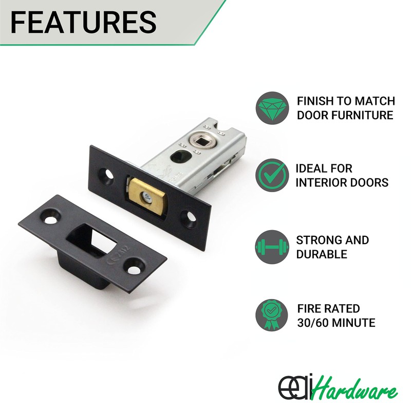 EAI Tubular Deadbolt for Bathroom | 101mm Case 82mm Backset