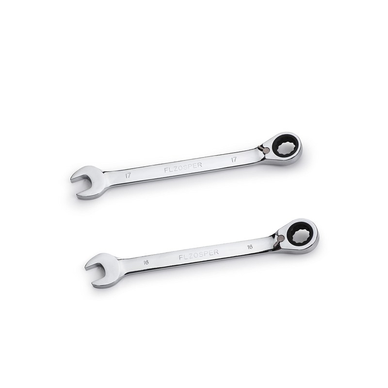 FLZOSPER 8mm Metric Reversible Geared Wrench,Box End Head 72-Tooth Reversible