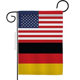 Nationality Germany US Friendship Garden Flag Regional Nation International World Country Particular Area Small Decorative Gift Yard House Banner Made in USA 13 X 18.5