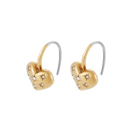 Aretes Fossil JF04833710 Sadie All My Love de acero inoxidable en tono dorado para dama