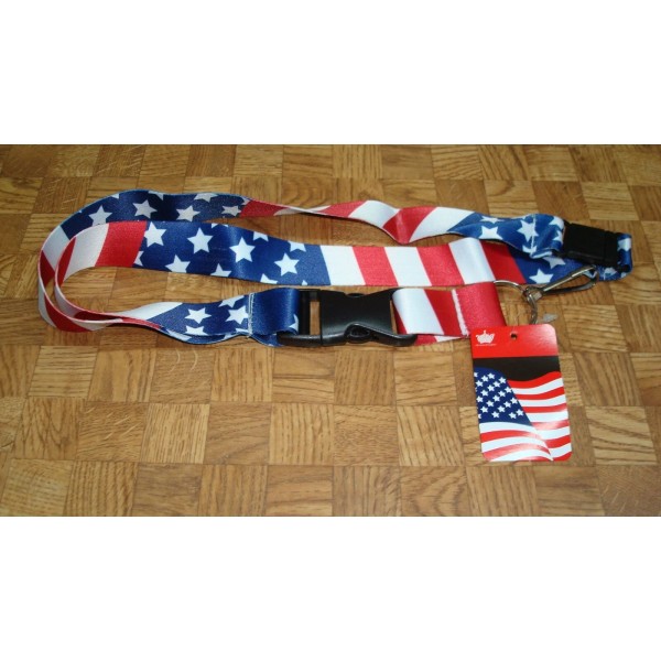 Aminco Brand New ~ AMINCO COOL USA FLAG DESIGNER LANYARD