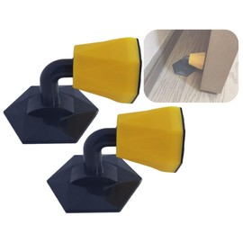 Prevent slamming Door Stop，Silent Rubber Door Stopper,Self-Adhesive Door stoppers, Wall Protection-2 Pack