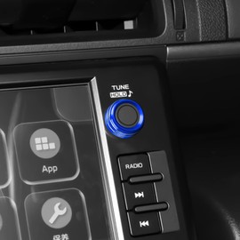 KUNGKIC Audio Volume Tune Knob Button Cover for 2021 2022 2023 2024 Toyota GR86 Subaru BRZ Sport Style Interior Decorated Aluminum Alloy Knob Ring Covers Accessories Blue 2Pcs