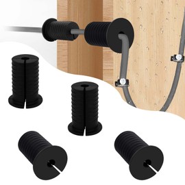 4 Pcs Starlink Cable Routing Kit for 1 Inch Wall Hole, Starlink Wall Grommet, Perforated Silicone Grommet, Cable Punch Grommet (Cable Routing Grommet(Black))