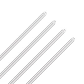 LAVMHAB 6063 Aluminum Round Rods 5mm x 300mm, Solid Shaft Rods Bar for DIY Crafts Models (4pcs)