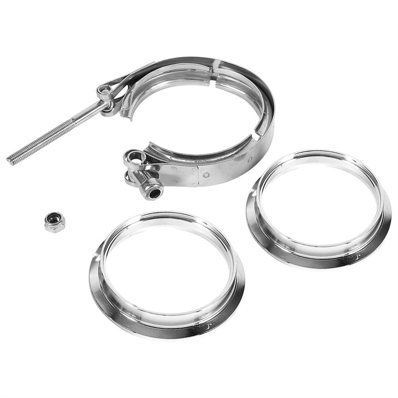 Downpipe Clamp, Keenso 3 Inch Stainless Steel Flanges V Band