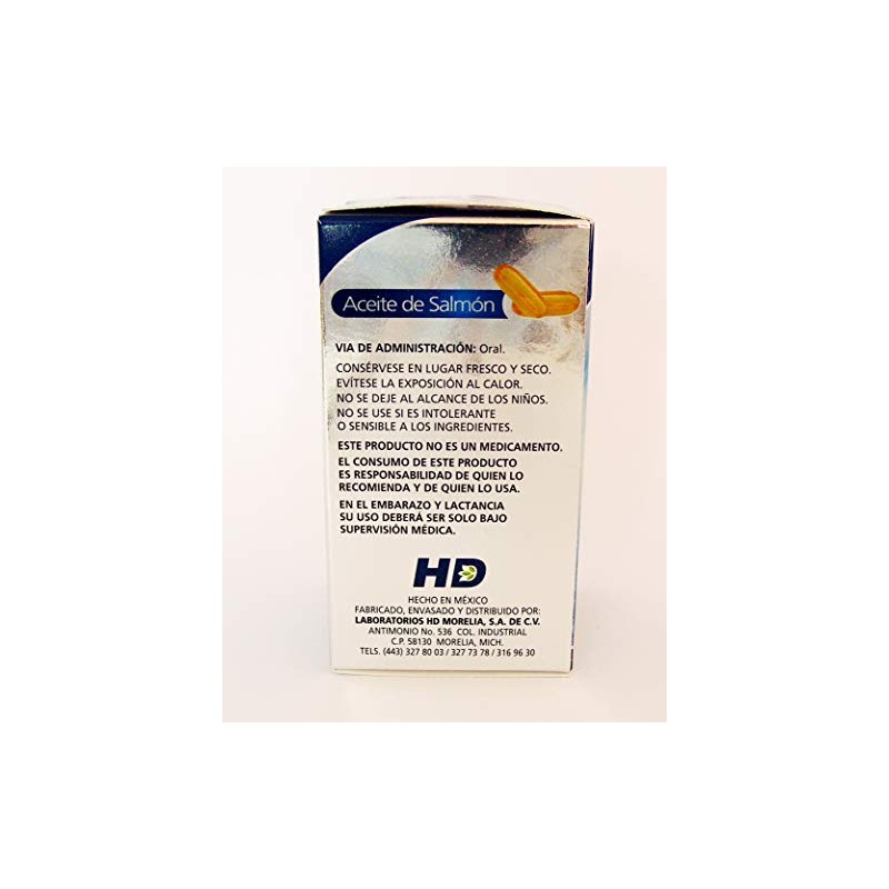Omega 3 Amegon Aceite de Salmón cápsulas de gelatina blanda