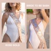 Bride to Be Sash Rose Gold Glitter Sash with Gold
