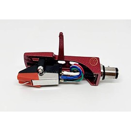 Red Headshell, mount, cartridge and stylus, elliptical needle for Technics SL 3200, SL 3300, SL 3310, SL 3350, SL 5100, SL 5200, SL 5300, SL 5310, SL 5350