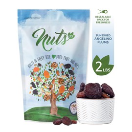 NUTS U.S. - Dried Angelino Plums I Grown in California I Sun-Dried I Tangy and Chewy | No Added Sugar I Non-GMO I In Resealable Bags!!! (2 LBS)