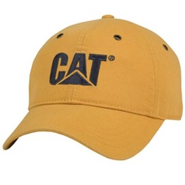 Caterpillar Equipment Unstructured Yellow Mustard Chino Hat w/Grommets