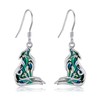 ONEFINITY Wolf Earrings For Women 925 Sterling Silver Abalone Shell