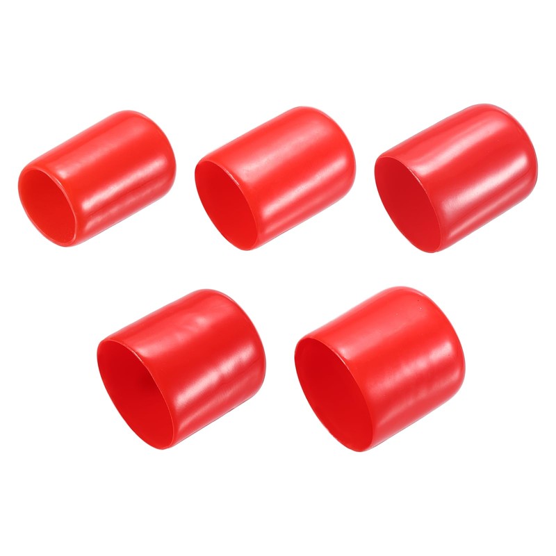 sourcing map 100pcs Round Rubber End Caps Protective Caps 5/8"