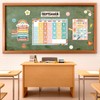Updated 62Pcs Retro Bulletin Board Borders Classroom Decorations Calendar Season