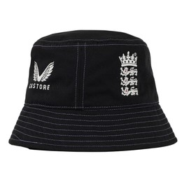 England Cricket Training Bucket Hat | Caviar | 2024 | Black