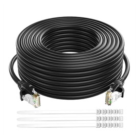 Adoreen Cable Ethernet Cat 6 de 25 Pies, Cable de Internet de Alta Velocidad (6 Colores para Elegir) Soporte Poe Gigabit Cat6 Cat 5E Cat 5 Cable de Red Largo Y Flexible Cable de Conexión Rj45+15 Brida
