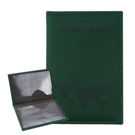 ILIYAH Passport Case Passport Holder Travel Wallet Passport Pouch British Passport Cover Passport Wallets Passport Bag(Dark Green)