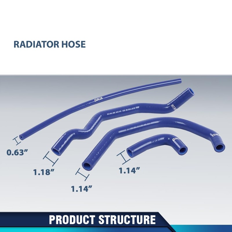 PIT66 Silicone Radiator Hose Kit Compatible with Yamaha Banshee 350
