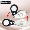 Jewelers Loupe Magnifier, Foldable Jewelry Loupe 10X + 25X, Eye