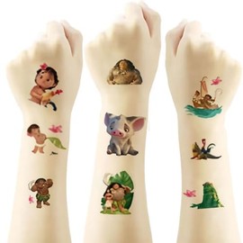 8 sheets Moana Temporary Tattoos Skin Stickers (150+designs), Birthday for Boys Girls Kids School Supplies, Party Supplies Favors, Stickers Gift for Kids