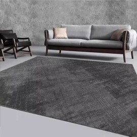 Fashion Solid Color Black Grey Carpet Living Room Decor Sofa Rug Bedside Sofa Rug Lounge Coffee Table Floor Mat Home Apartmentsize: 100*160cm, color: Black2