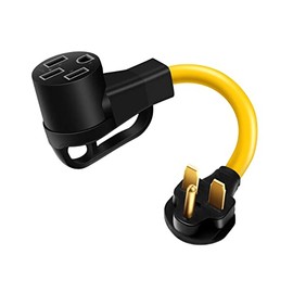 ONETAK NEMA 6-30P to 14-50R 240V 30 Amp 3 Prong Male Plug to 50 Amp 4 Prong Female Receptacle Welder Generator Dryer EV Charger Power Cord Adapter Connector