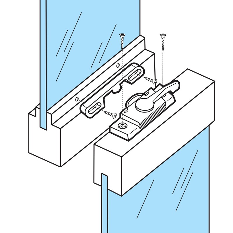 Prime-Line F 2626 Sash Lock, 2-1/16 In. Hole Centers, Right-Hand,