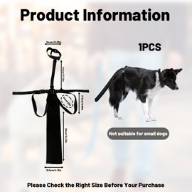 GYTFOG Dog Tail Protector, Adjustable Length, Dog Tail Bandage Cover for Comfortable Wound Injury Recovery, Breathable Dog Tail Cover for Wounds (Size M)