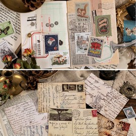 Pack of 276 Vintage Stickers Stamp Scrapbooking Stickers for Scrapbook Calendar Notebook Diary Photo Album DIY Decoration 4 x 3 cm Butterfly, City, Painting, Flowers, Animal, Star