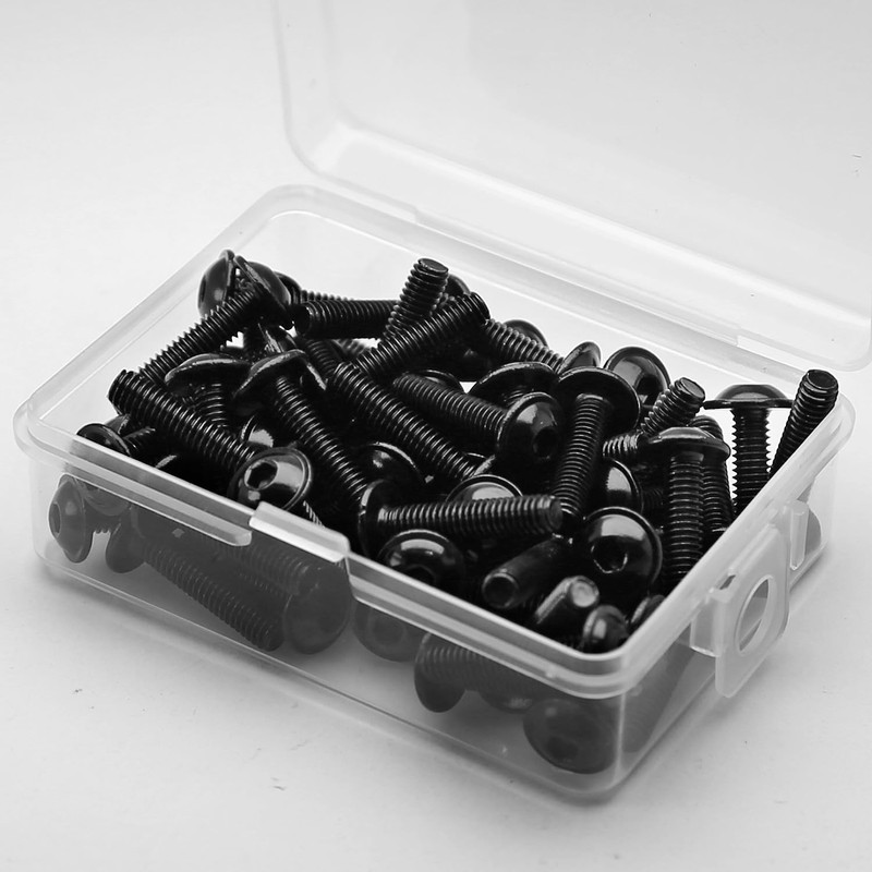 (Pack of 60) M4 x 18 mm Rounded Head Screws