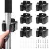 Garage Hooks, Mop and Broom Holder Wall Mounted, Stainless Steel