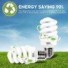 UNITEDLUX E26 Spiral CFL Light Bulbs Medium Base 13Watt (60Watt