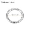 sourcing map 0.39"(10mm) Metal O Rings 1.6mm Thick Non-Welded Ring