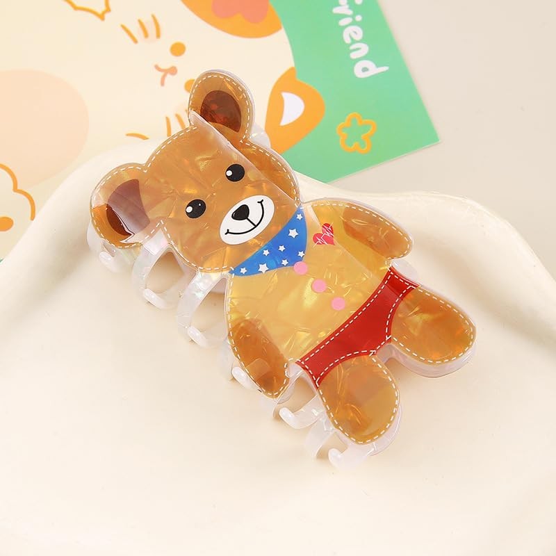 Large Bear Hair Clip, Cute Claw Clip, Valentines Hair Clips