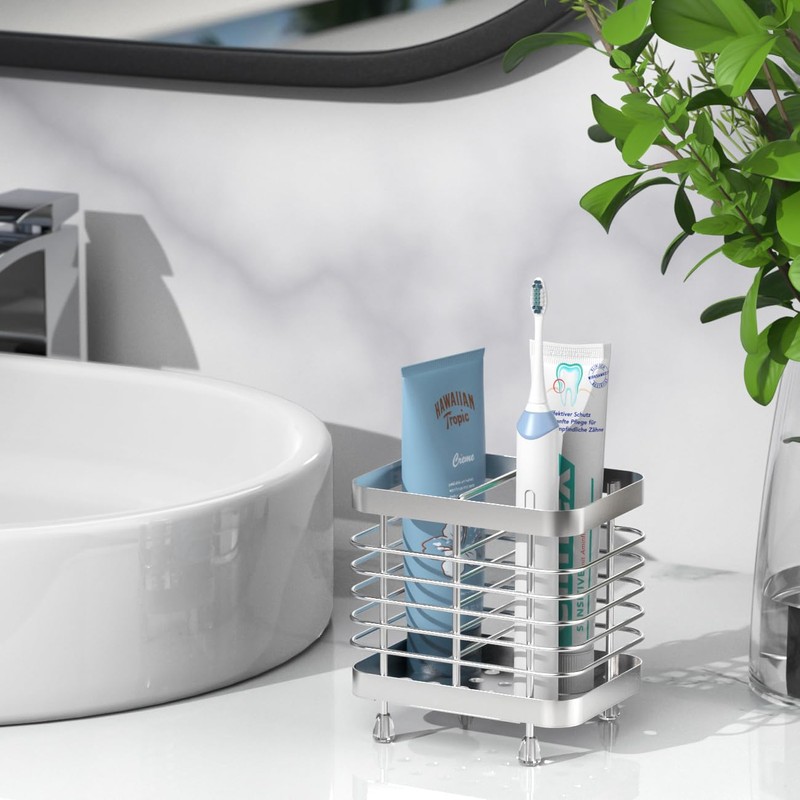 Luxspire Toothbrush Holders for Bathroom, Stainless Steel Electric Toothbrush Holder