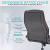 Solfway Executive Office Chair with Flip-up Armrest Computer Chairfor Heavy