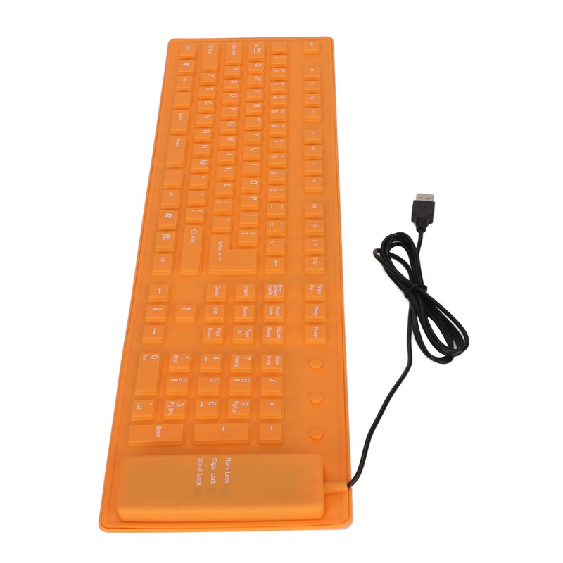 Foldable Silicone Keyboard 108 Keys Silicone Foldable USB Wired Waterproof